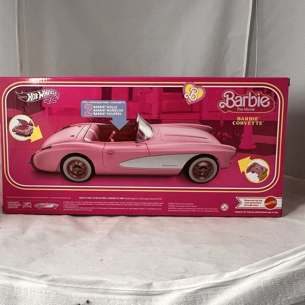 Barbie Pink Corvette RC Toy Car